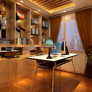 8 Inch European Water Lily Small Table Lamp Tiffany Style Ba