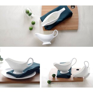 1 Pcs Boats Beefsteak Gravy Sauce Boat Container Plate Table