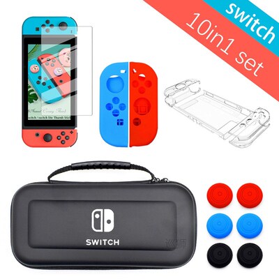 10 In 1 Game Accessory Set Pink Red For Nintendo Switch Cons