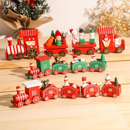 Christmas Wooden Train Merry Christmas Ornaments Christmas D