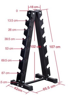Dumbbell rack can be placed at home 's hexagonal plastic pla