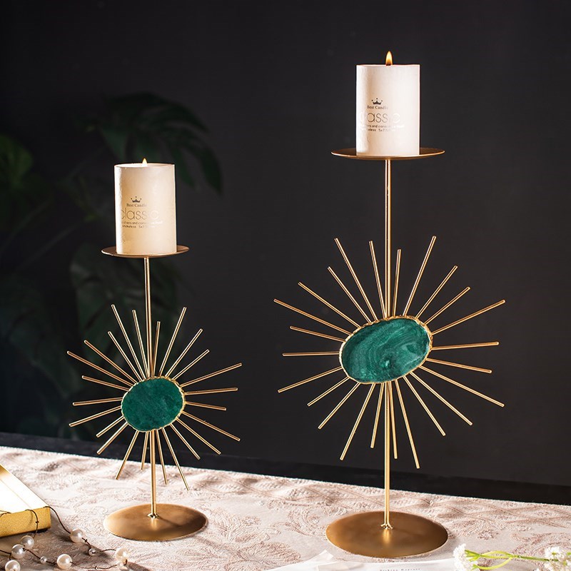 nordic desk agate candle stick decoration home room artwork