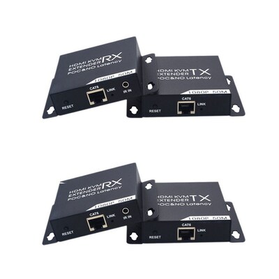 50M HDMI KVM Extender HD 1080P CA6 CA6A CA7 X and RX IR Remo