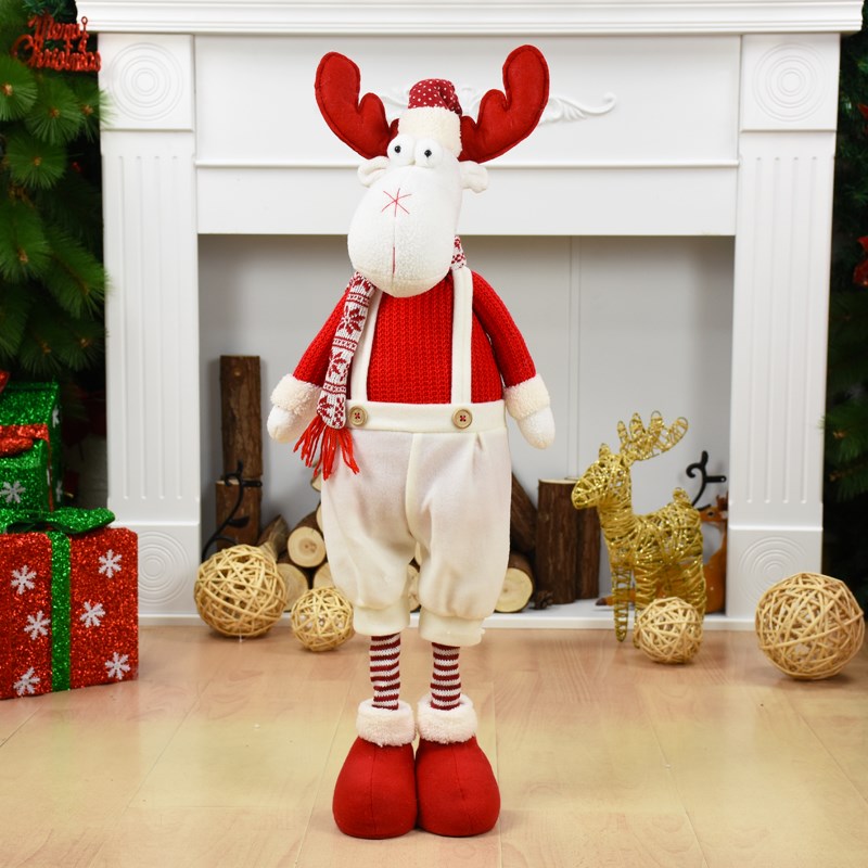 big size christmas dolls retractable santa claus snowman elk