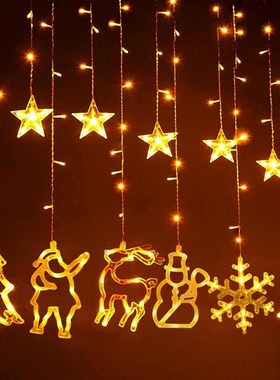 Christmas Elk Bell Fairy String Lights Merry Christmas Decor