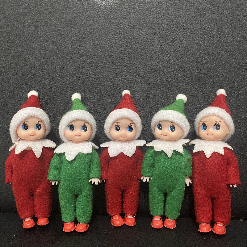 8cm christmas doll xmas elf 2 color styles noel tree decor f
