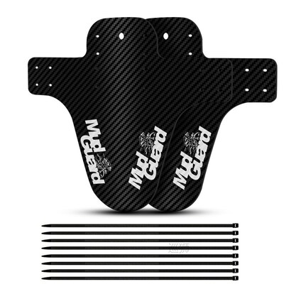 2pcsNew Mountain Bike Accessories Mudguard 3D Carbon Fiber T
