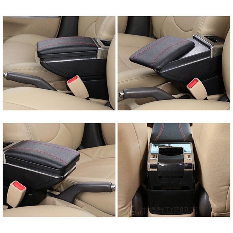 Centre Console Storage Box Armrest For Honda Fit Jazz 2014-2