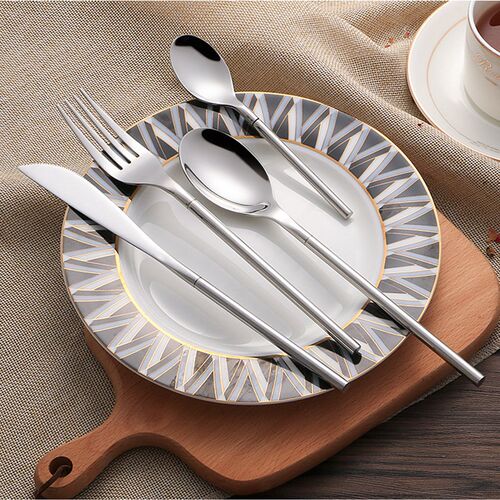 18/10 Stainless Steel Dinnerware Set 24-piece Korean Style L