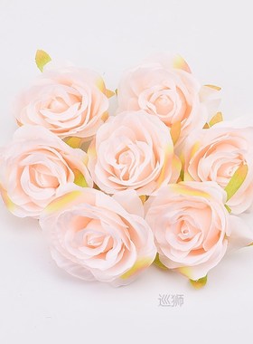 30pcs White Rose Artificial Silk Flowers Heads DIY Flower Wa