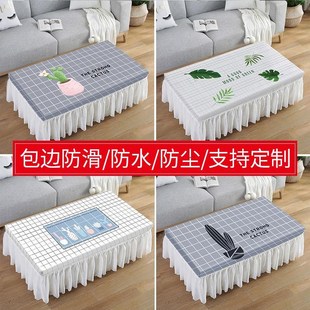 Tea table cover check Nordic tablecloth fabric lace full