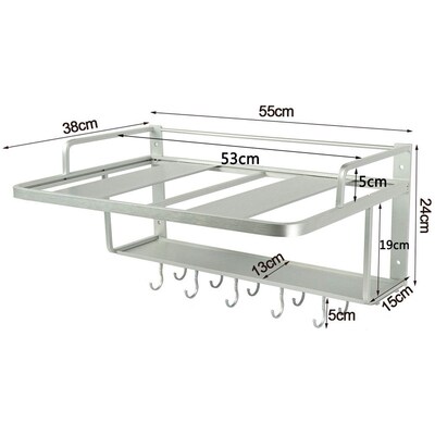AYHF-2 Layers Space Aluminum Microwave Oven Rack Stand Kitch