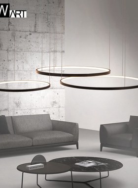 BWAR modern led chandelier alunum circle lights for Interior
