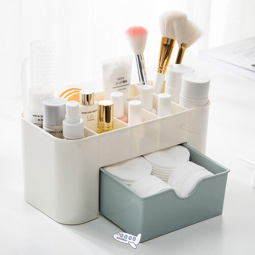 Plastic Makeup Organizer MakeUp Brush Storage Box with Drawe