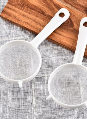 Kitchen Reusable Handheld Plastic Screen Tea Leaf Strainer F