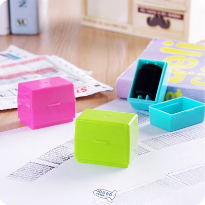 3 Colors Creative Data Protection Roller Stamp Information C