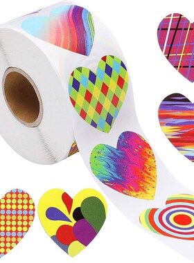 50-500pcs heart Thank you Sticker set Handmade love Scrapboo