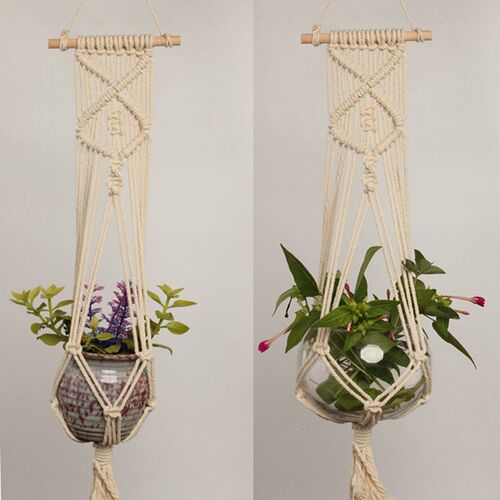 1pc Large-sized  Plant Hanger Basket  Handmade Rope Pots Hol