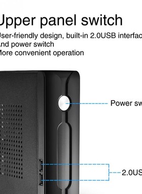 Practical Power Supply Horizontal Desktop Host HTPC Computer