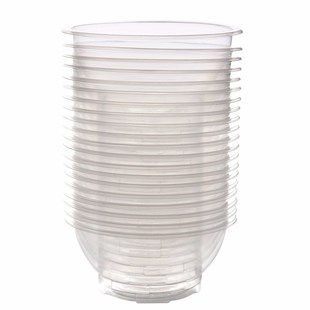 20Pcs Clear Plastic Disposable Rice Serving Bowl Outdoor Pic