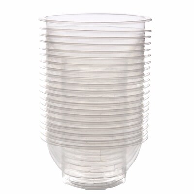 20Pcs Clear Plastic Disposable Rice Serving Bowl Outdoor Pic