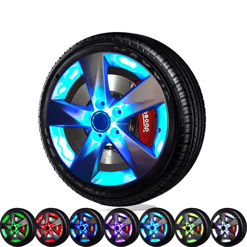 8LEDS Candy Colors Flash Solar Light RGB LED Lamp Car Stylin