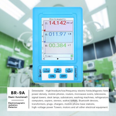 BR-9A Portable Electromagnetic Radiation Detector EMF Meter