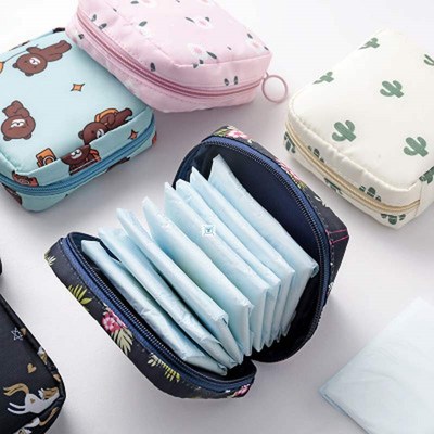 1pcs waterproof tampon storage bag cute sanitary pad pouch
