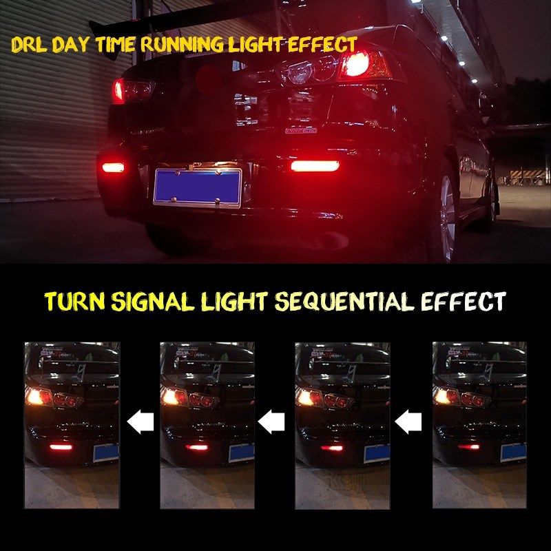 Full LED Bumper Reflector Lights For Mitsubishi Lancer Evo X