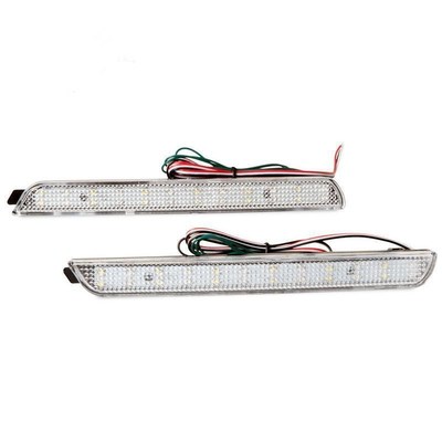 2x Clear Lens Rear Bumper Tail Stop Running Brake Light Back