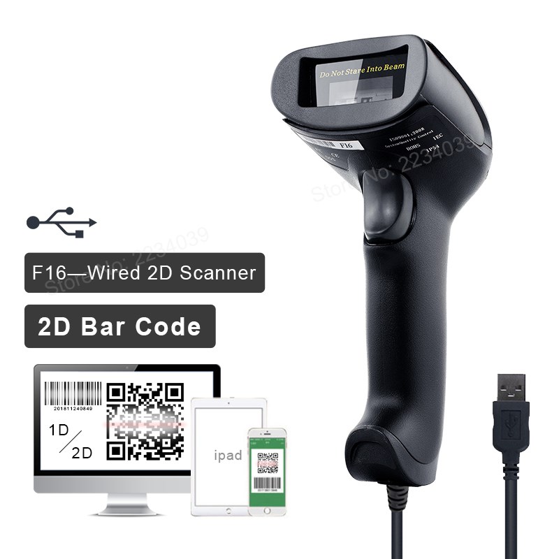 Handheld Wirelress Barcode Scanner 1D/2D QR Bar Code Reader
