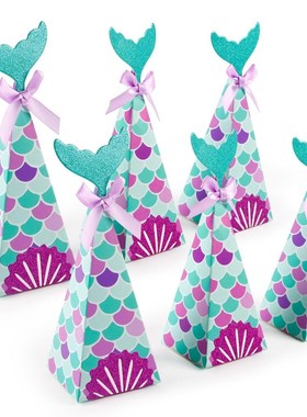 The Little Mermaid Party Tail Gift Candy Box Mermaid Birthda