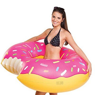 Inflatable Swimming Ring Donut Pool Float for Adult Kids Swi