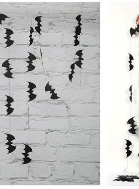 Halloween Parti Pumpkin Bat Spider Crow Ghost Garlands Bat P