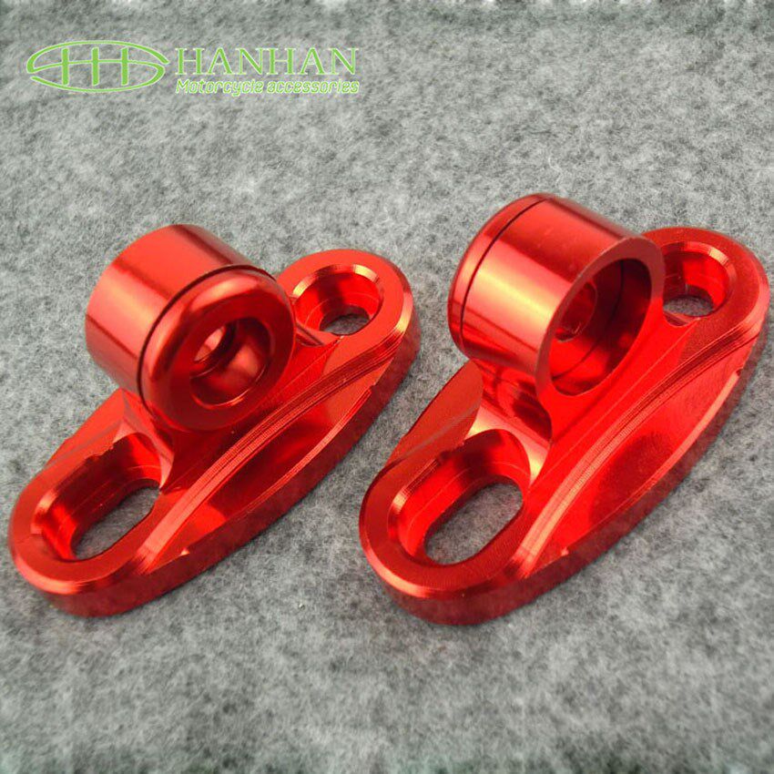 Red color Motorcycle rearview mirror cnc rearrests horizon s