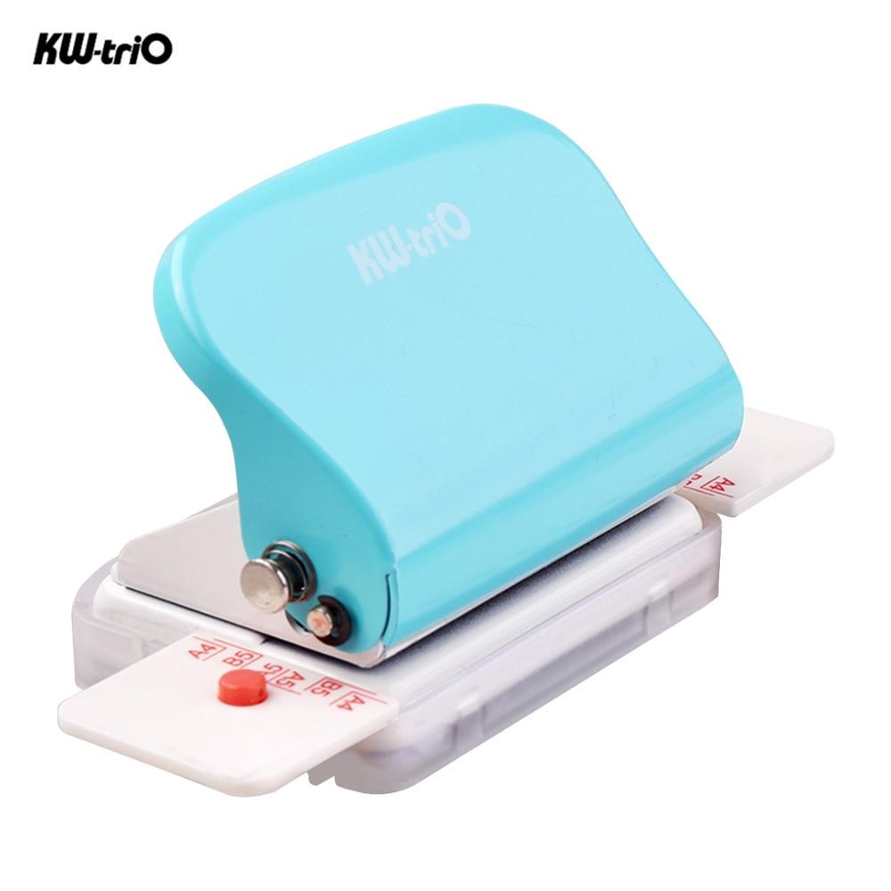 KW-trio 6-Hole Paper Punch Handheld Metal Hole Puncher 5 She