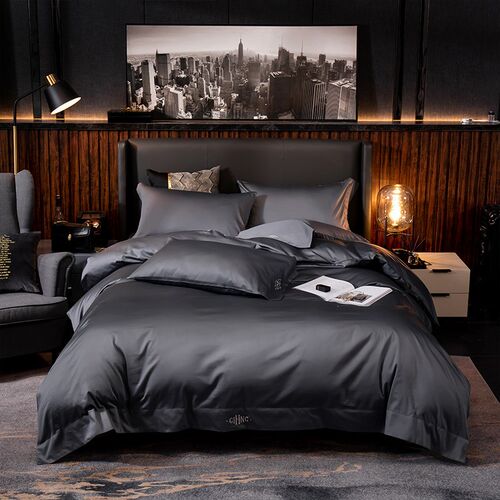 Home Textiles Egyptian Cotton bedding set Pure Colors embroi