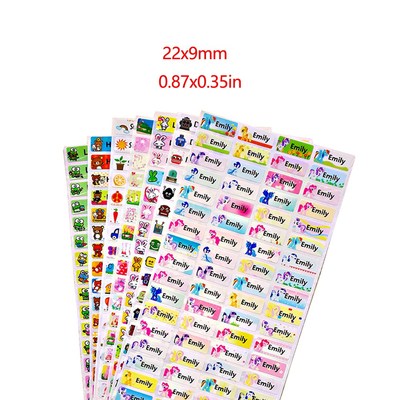100Pcs Personal Name Stickers Waterproof Cute Custom childre