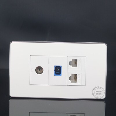120MM Wall Plate 4 Ports CAT5E RJ45 Network LAN  + SC Optica