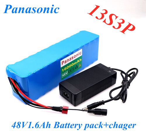 High capacity 48v battery 48v 16Ah 1000w 13S3P lithium ion b