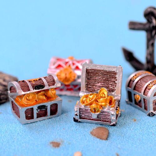 Treasure Chest Box Antique Creative Fish Tank Aquarium Decor