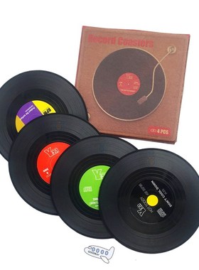 2/4/6 PCS Environmental Plastic Vinyl Record Table Placemats