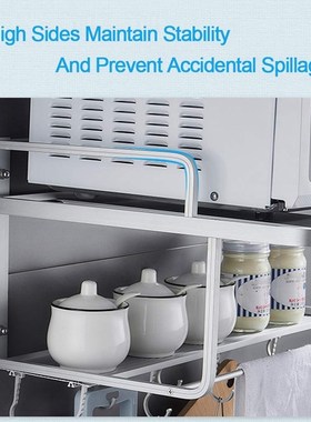 HOT-2 Layers Space Aluminum Microwave Oven Rack Stand Kitche