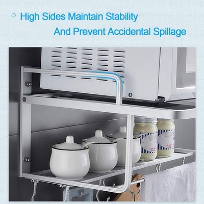 HOT-2 Layers Space Aluminum Microwave Oven Rack Stand Kitche