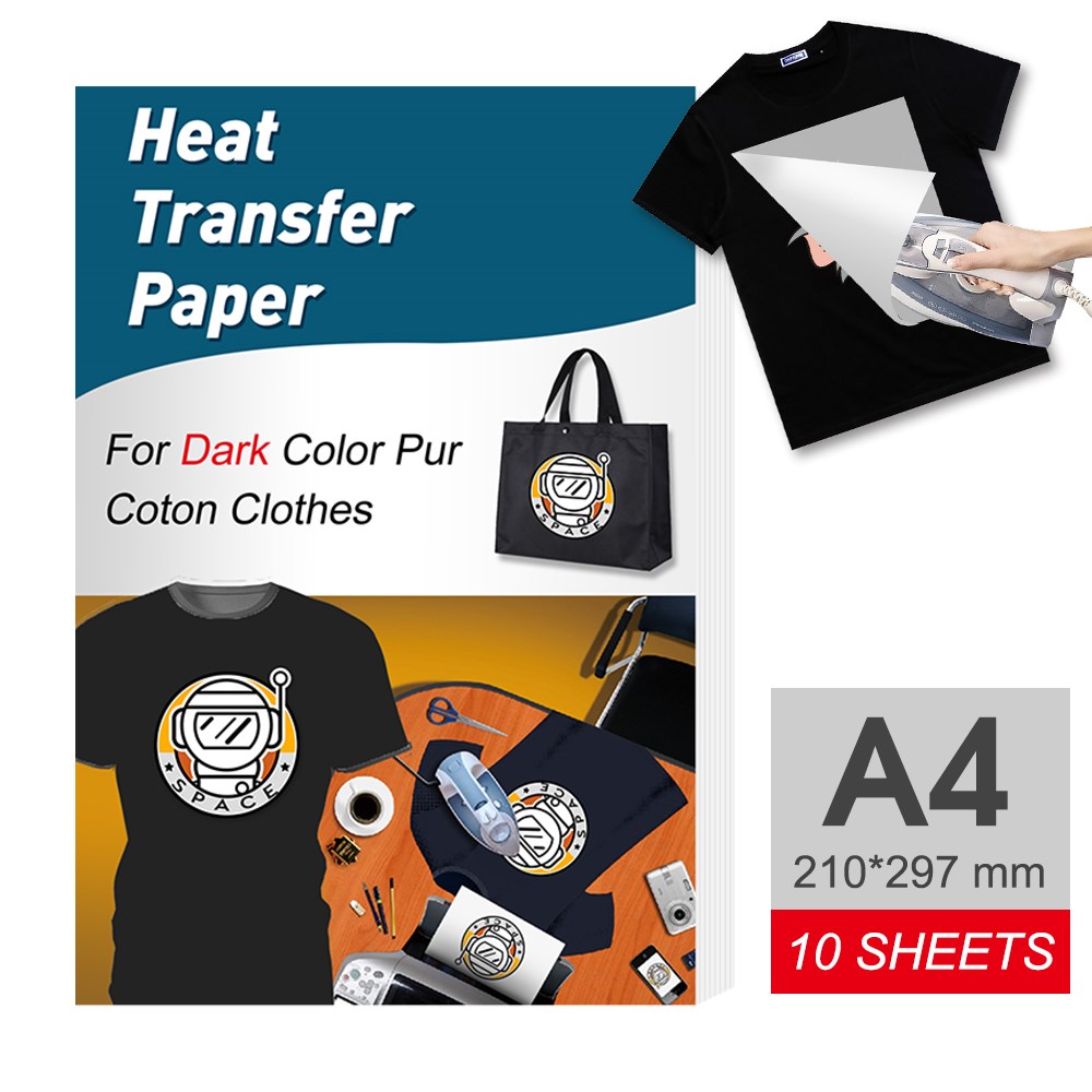 UniPlus A4 Heat Transfer Paper for Dark Cotton Fabric Compa