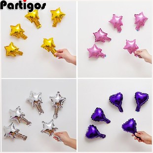 50pcs 5inch Foil Star Balloons Heart balloon Wedding Decora
