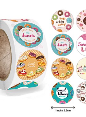 50-500pcs Happy Birthday Sticker Paper Adhesive Stickers Tap