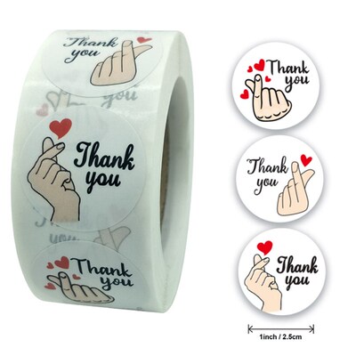 50-500pcs thank you stickers scrapbooking for gift decoratio