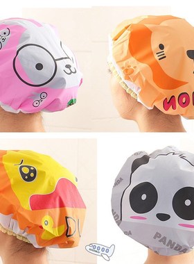 Cute Bunny cartoon shower bath cap women hat for baths and s