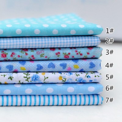7pcs/set Floral Print  Cotton Fabric DIY Sewing Quilting